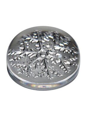 Avon Snowflake Dome Paperweight 24% Lead Crystal Vintage 80's Made in France